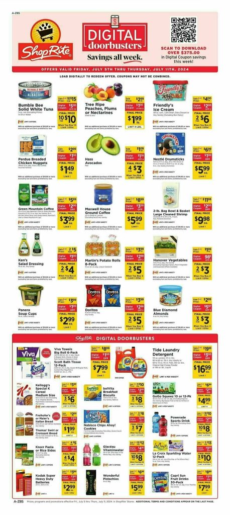 SHOPRITE SUPERMARKET CIRCULAR July 5 – ShopRite flyer 1