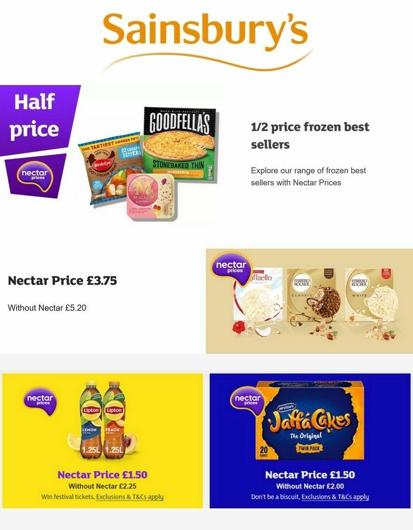 Sainsbury’s deals 9 August – Sainsbury’s offers (1)