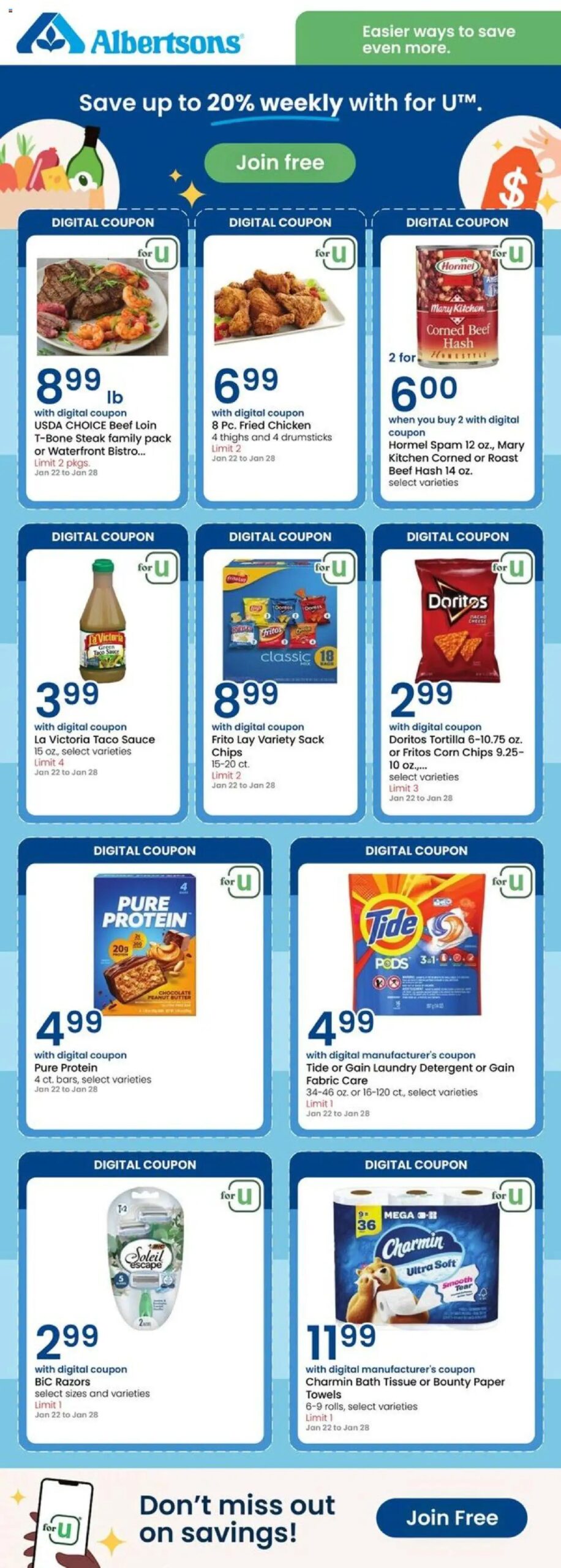 Albertsons Digital Offers (01/22 - 01/25 2025) - Flyer