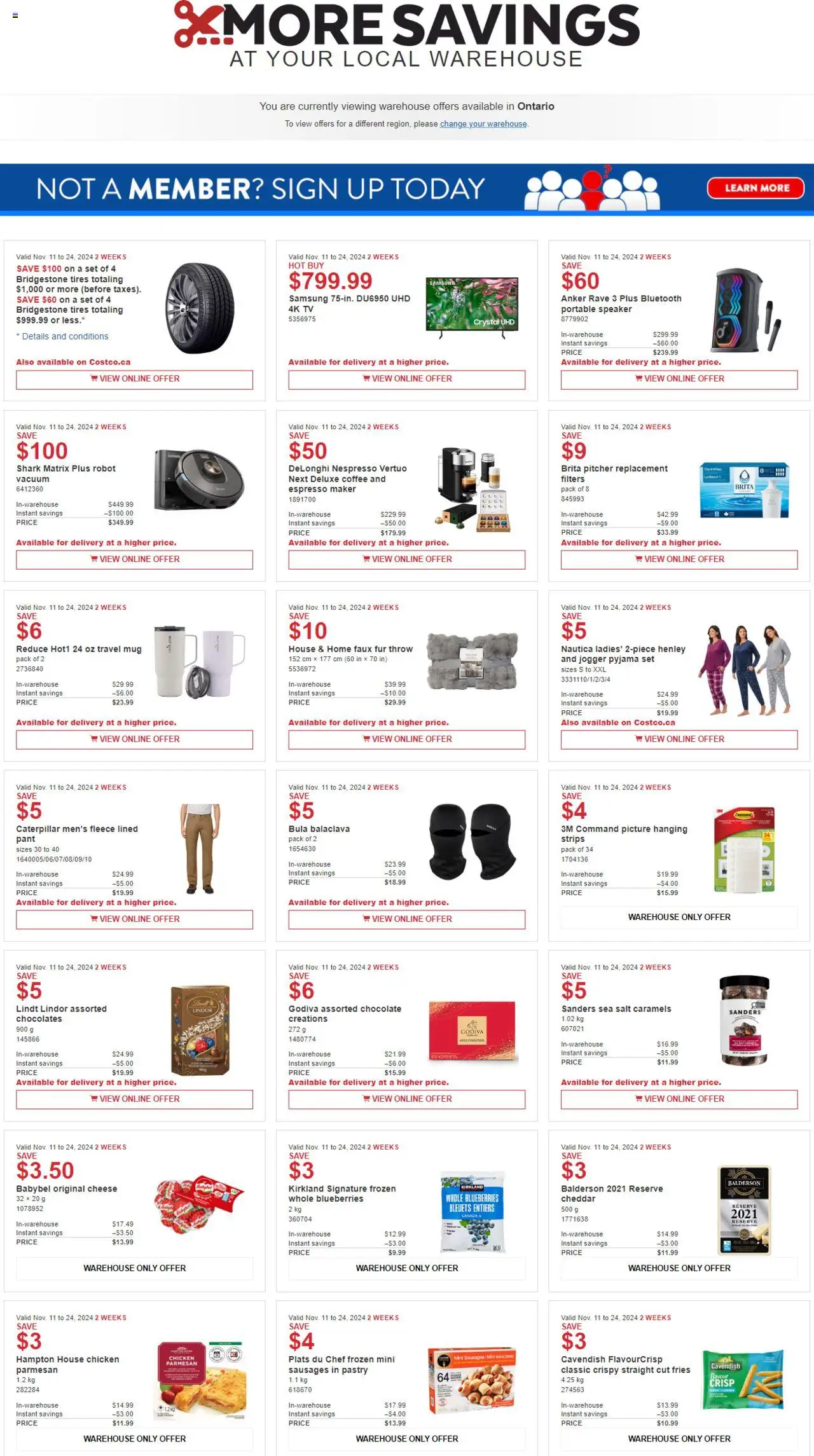 Costco flyer / circulaire from Nov 11, 2024 > weekly specials & deals