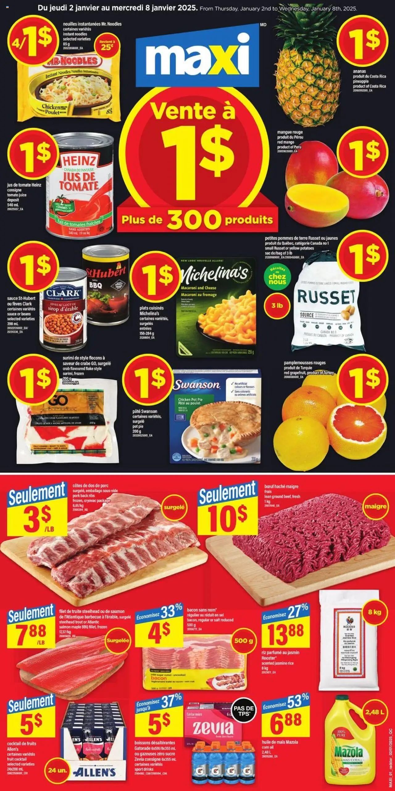 Maxi weekly flyer / circulaire from Jan 2, 2025 > weekly specials & deals