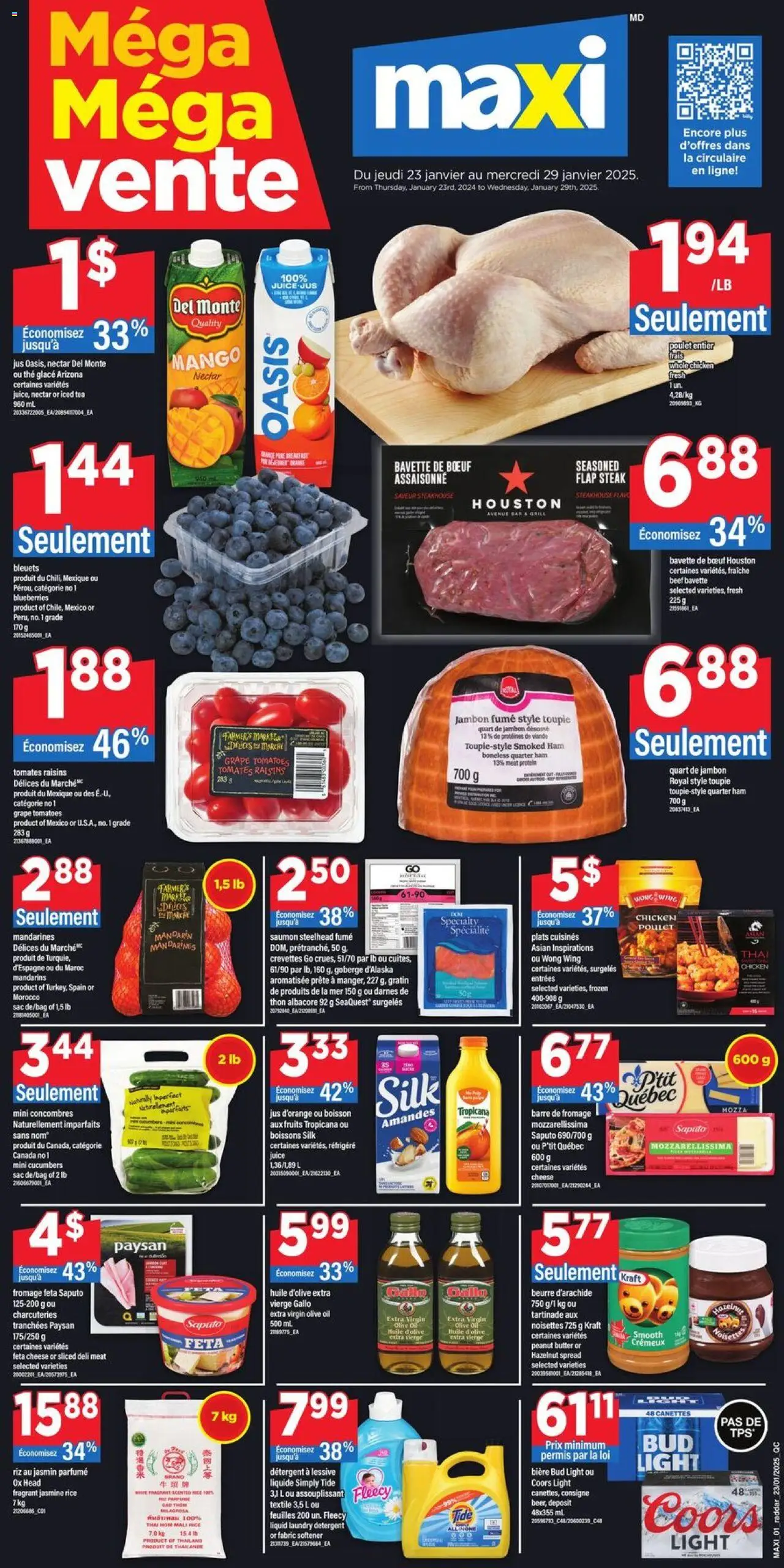 Maxi weekly flyer / circulaire from Jan 23, 2025 > weekly specials & deals