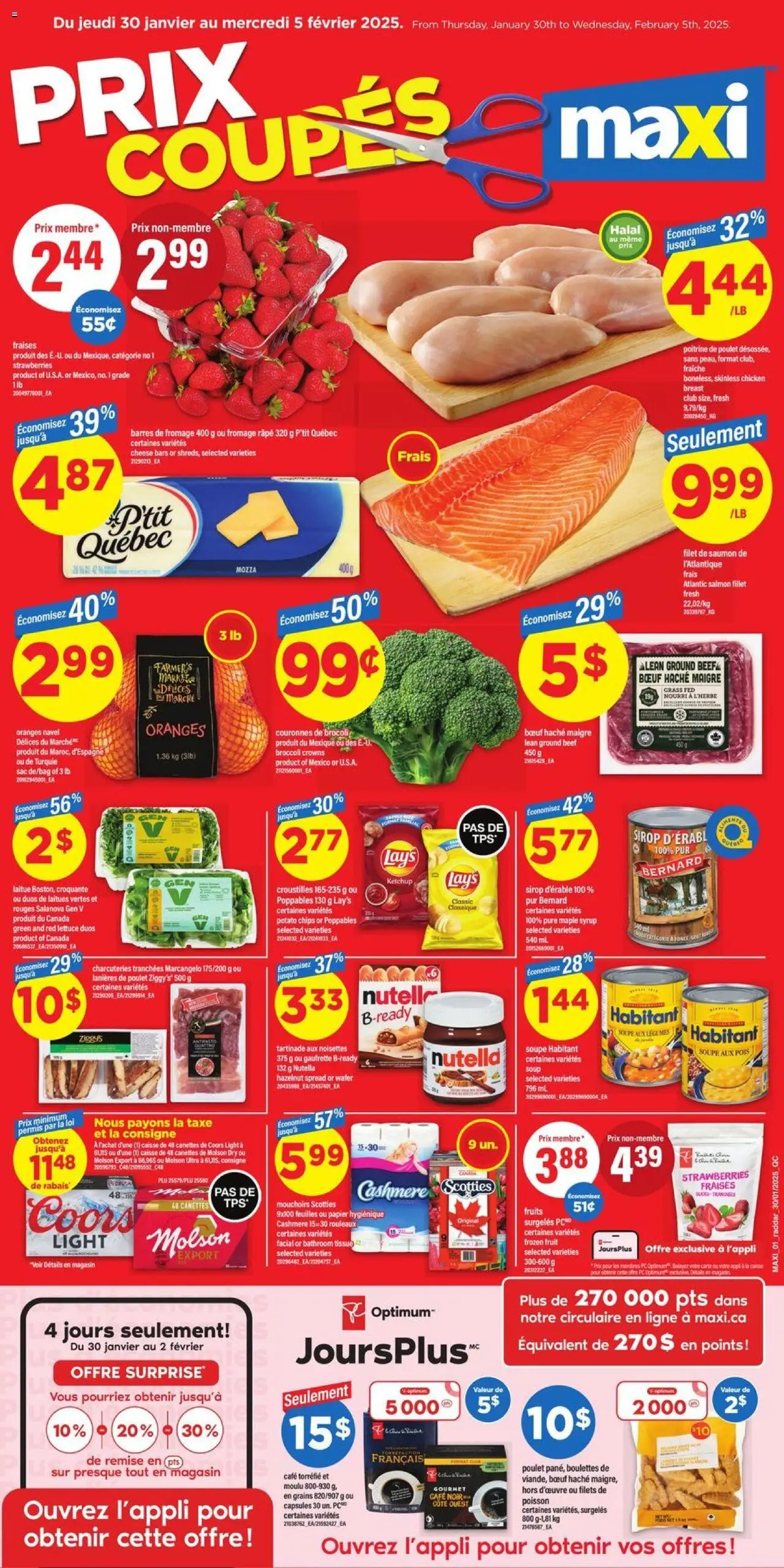 Maxi weekly flyer / circulaire from Jan 30, 2025 > weekly specials & deals