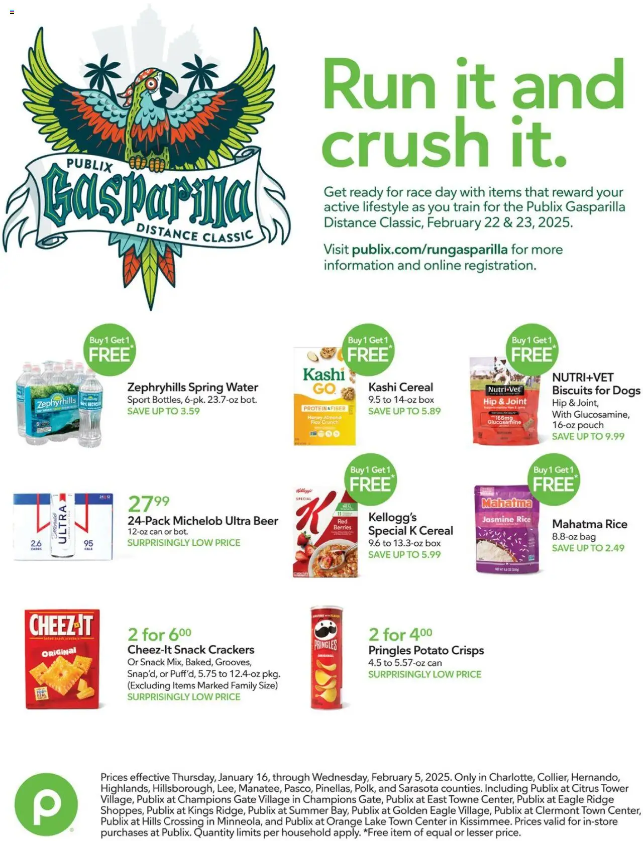 Publix 2025 Publix Gasparilla Distance Classic (01/16 - 02/05 2025) - Flyer