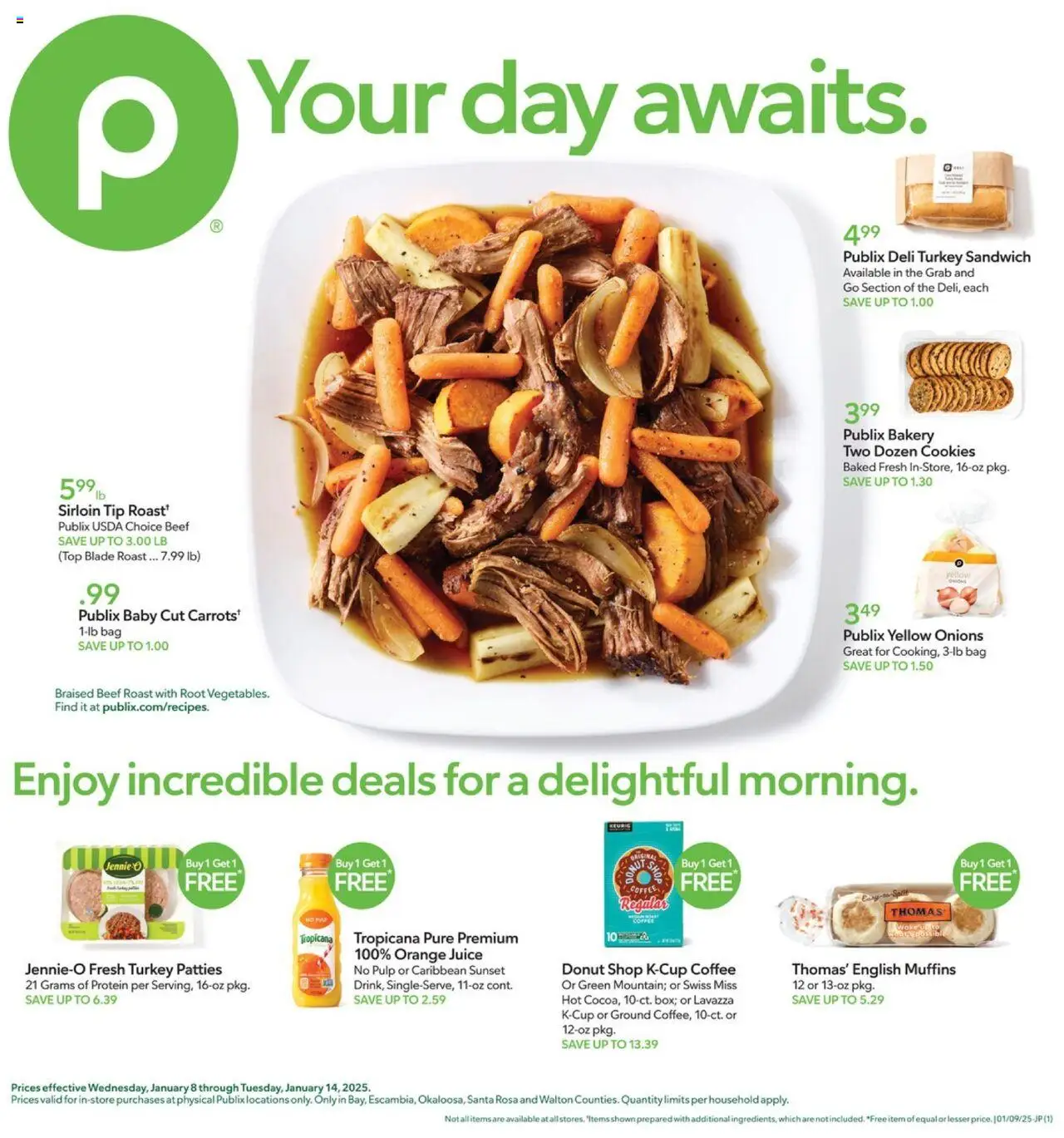 Publix Weekly Ad (01/08 - 01/14 2025) - Flyer