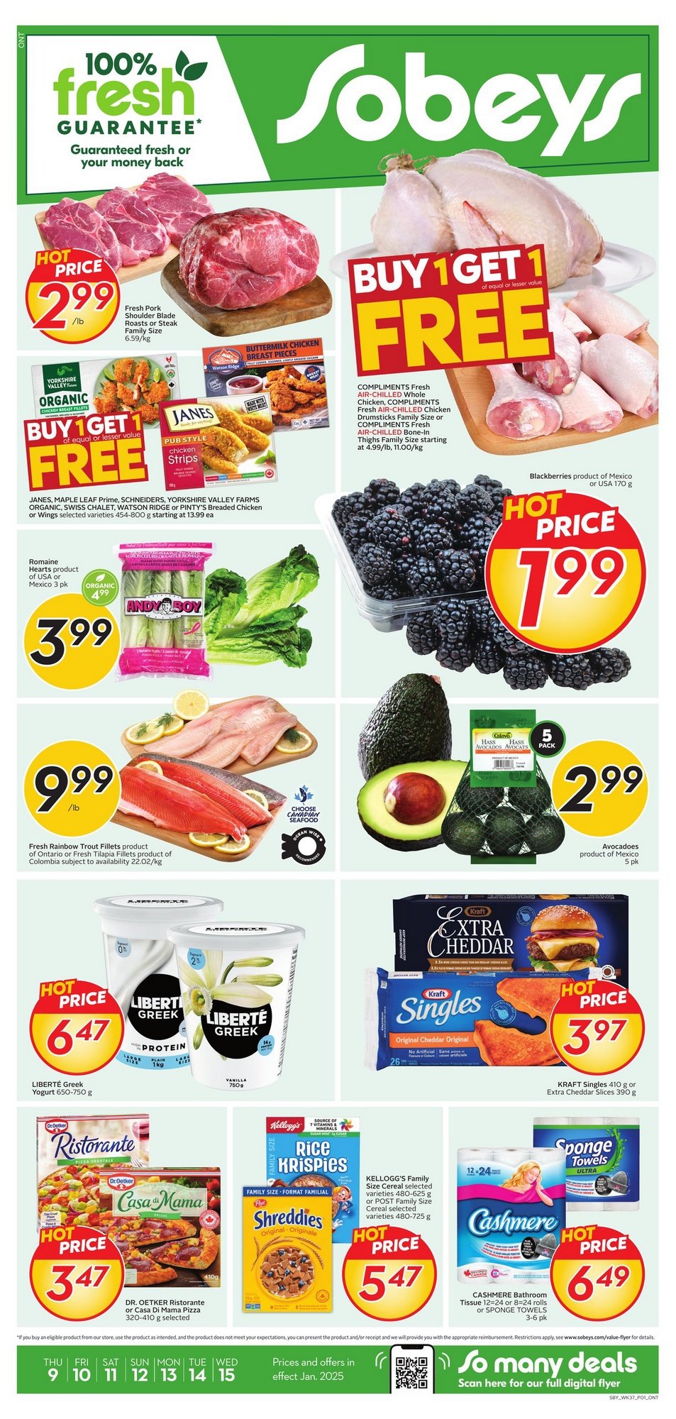 Sobeys Flyer (ON) January 9 – January 15, 2025