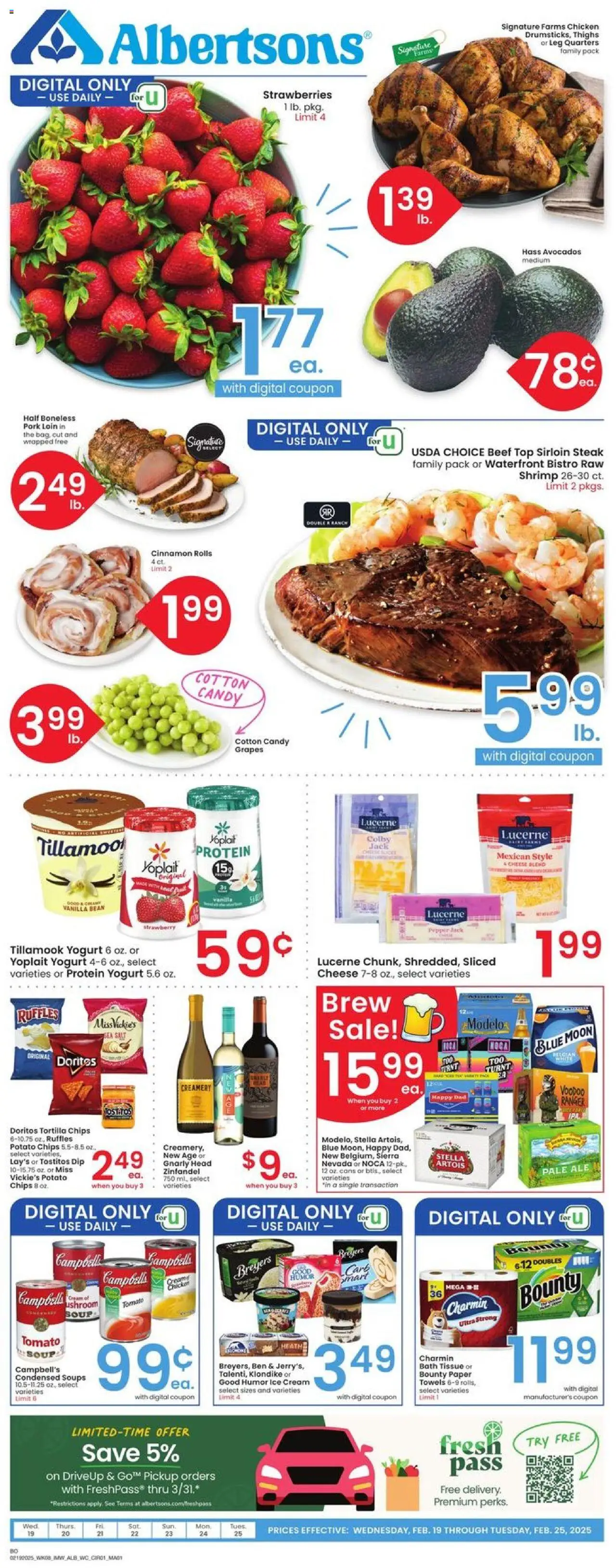 Albertsons Weekly Ad from 02/19/2025 - Flyer - Page number 1