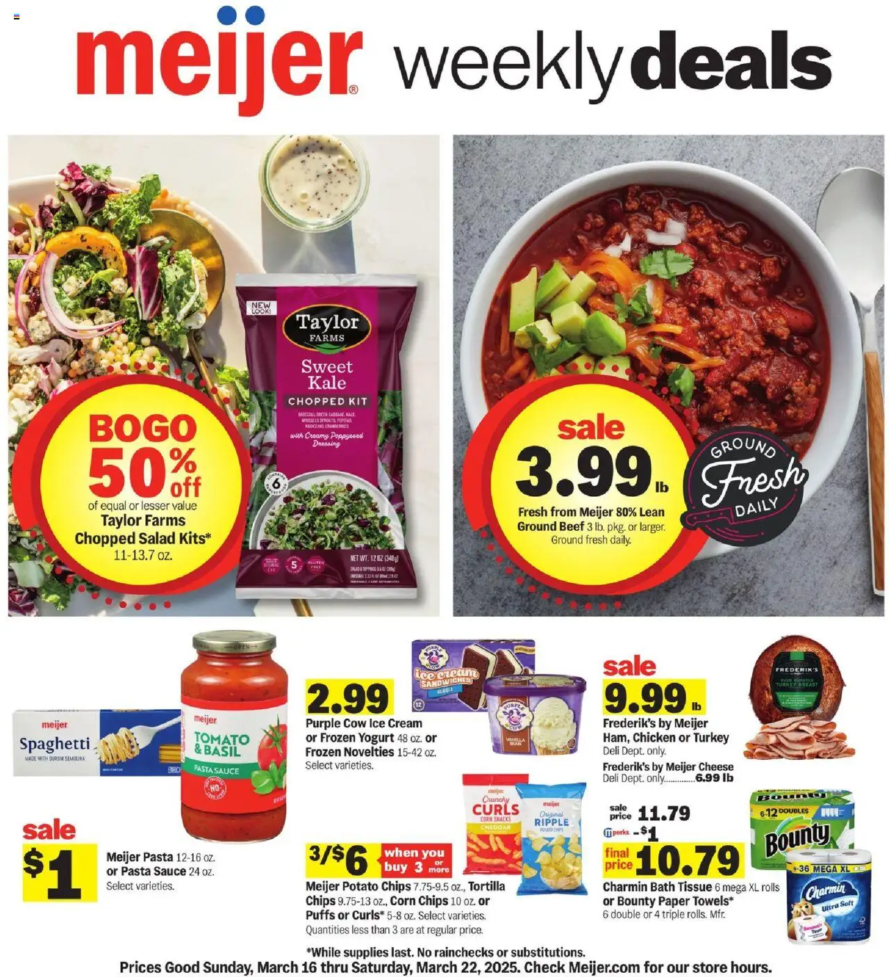 MEIJER AD from 03/16/2025 - Weekly Ad - PREVIEW - Page number 1